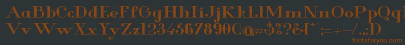 Glamor Boldextended-fontti – ruskeat fontit mustalla taustalla