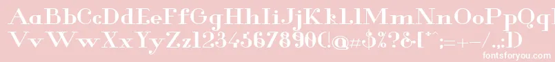 Glamor Boldextended Font – White Fonts on Pink Background