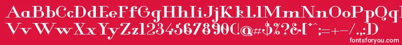 Glamor Boldextended Font – White Fonts on Red Background