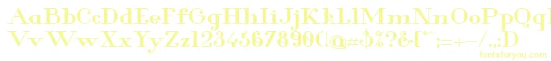 Glamor Boldextended Font – Yellow Fonts on White Background