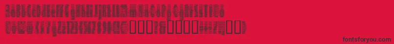 フォントDeeter ffy – 赤い背景に黒い文字