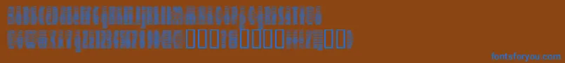 フォントDeeter ffy – 茶色の背景に青い文字