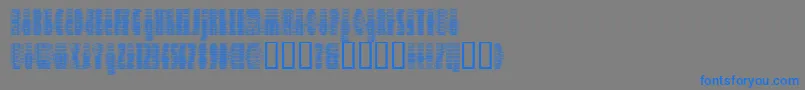 フォントDeeter ffy – 灰色の背景に青い文字