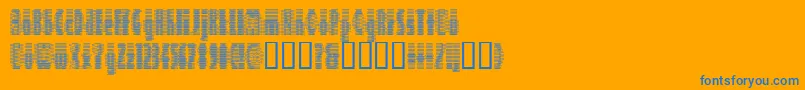 Deeter ffy Font – Blue Fonts on Orange Background
