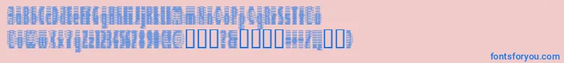 Deeter ffy Font – Blue Fonts on Pink Background