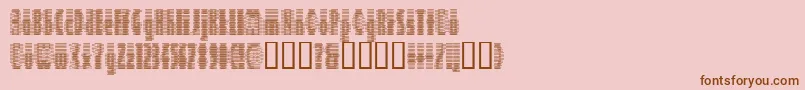 フォントDeeter ffy – ピンクの背景に茶色のフォント