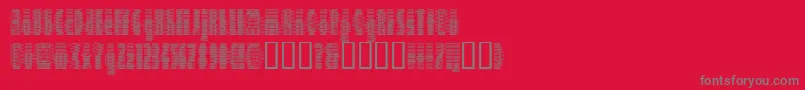 フォントDeeter ffy – 赤い背景に灰色の文字