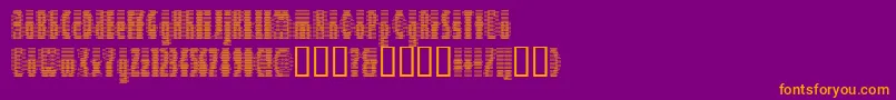 フォントDeeter ffy – 紫色の背景にオレンジのフォント