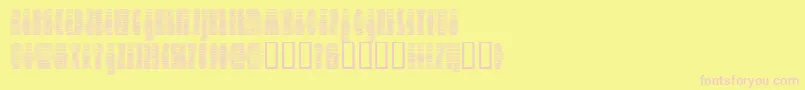 Deeter ffy-fontti – vaaleanpunaiset fontit keltaisella taustalla