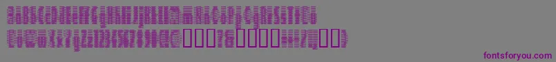 フォントDeeter ffy – 紫色のフォント、灰色の背景