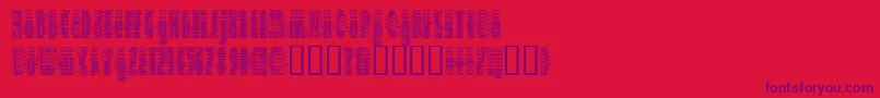 フォントDeeter ffy – 赤い背景に紫のフォント