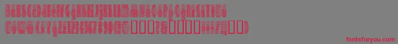 フォントDeeter ffy – 赤い文字の灰色の背景