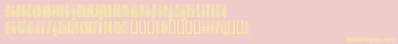 Fonte Deeter ffy – fontes amarelas em um fundo rosa