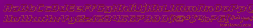 SfQuartziteShadedOblique Font – Brown Fonts on Purple Background