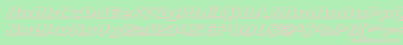 SfQuartziteShadedOblique Font – Pink Fonts on Green Background