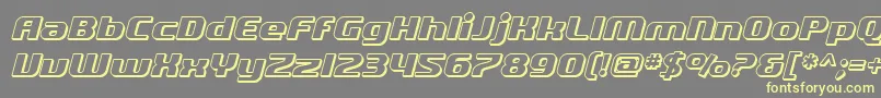 SfQuartziteShadedOblique Font – Yellow Fonts on Gray Background