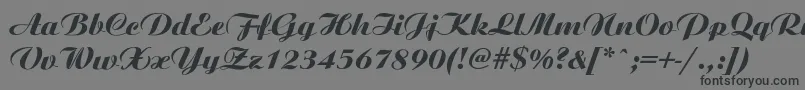 Ariston ffy-Schriftart – Schwarze Schriften auf grauem Hintergrund