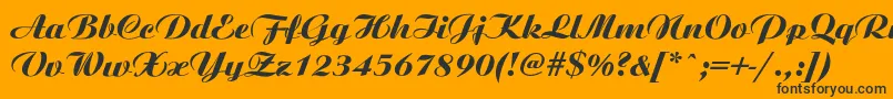 Ariston ffy Font – Black Fonts on Orange Background