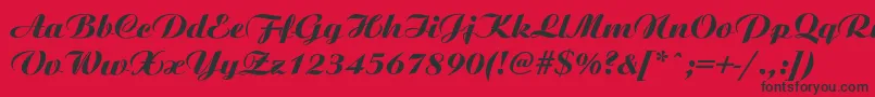 Ariston ffy Font – Black Fonts on Red Background