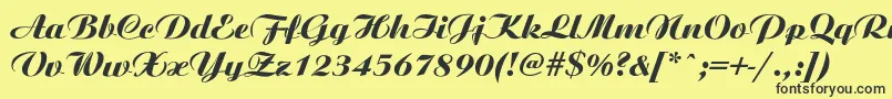 Ariston ffy Font – Black Fonts on Yellow Background