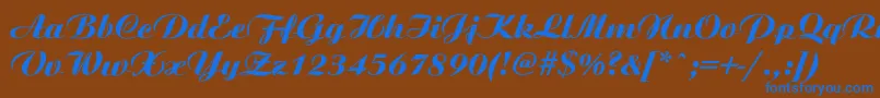 Ariston ffy Font – Blue Fonts on Brown Background