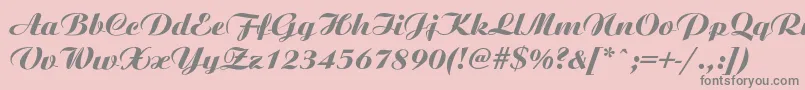 フォントAriston ffy – ピンクの背景に灰色の文字