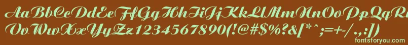 Ariston ffy Font – Green Fonts on Brown Background