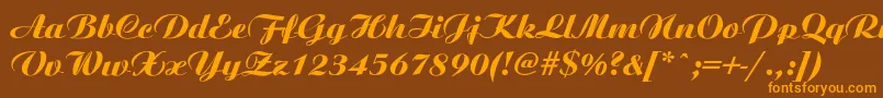 Ariston ffy Font – Orange Fonts on Brown Background