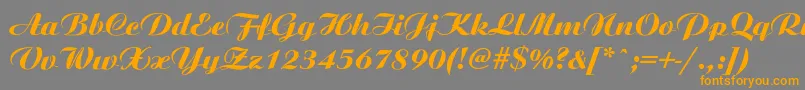 Ariston ffy-Schriftart – Orangefarbene Schriften auf grauem Hintergrund