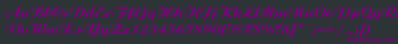 Ariston ffy Font – Purple Fonts on Black Background