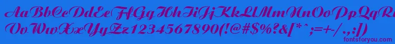 Шрифт Ariston ffy – фиолетовые шрифты на синем фоне