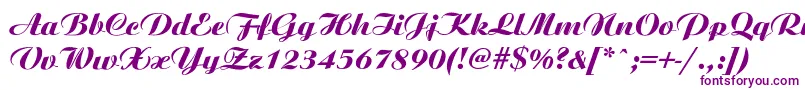 Ariston ffy Font – Purple Fonts on White Background
