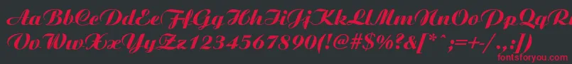 Шрифт Ariston ffy – красные шрифты на чёрном фоне