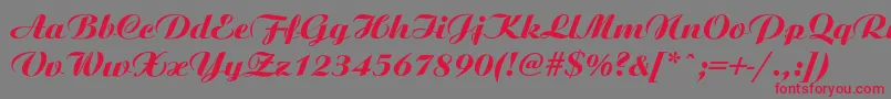 Ariston ffy-Schriftart – Rote Schriften auf grauem Hintergrund