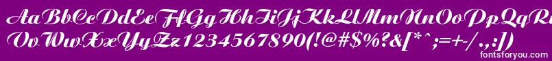 Ariston ffy-fontti – valkoiset fontit violetilla taustalla
