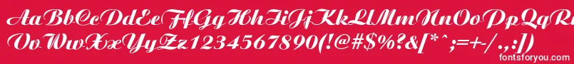 フォントAriston ffy – 赤い背景に白い文字