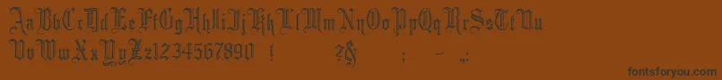 MinsterNo2 Font – Black Fonts on Brown Background