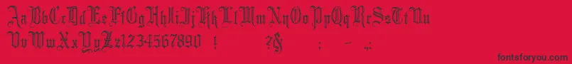 MinsterNo2 Font – Black Fonts on Red Background