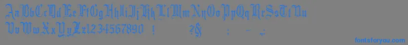 MinsterNo2 Font – Blue Fonts on Gray Background