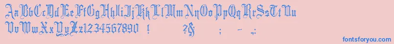 MinsterNo2 Font – Blue Fonts on Pink Background