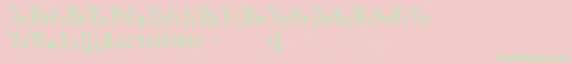 MinsterNo2 Font – Green Fonts on Pink Background