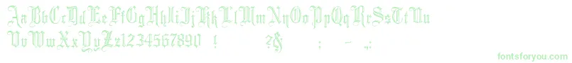 MinsterNo2 Font – Green Fonts on White Background