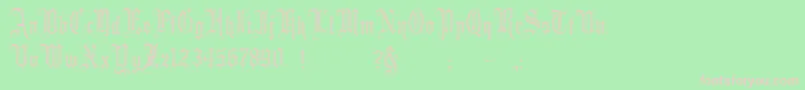 MinsterNo2 Font – Pink Fonts on Green Background