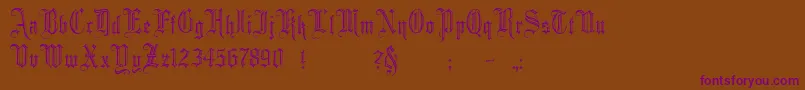 MinsterNo2 Font – Purple Fonts on Brown Background