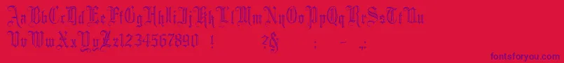 MinsterNo2 Font – Purple Fonts on Red Background
