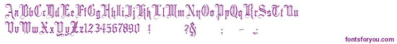 MinsterNo2 Font – Purple Fonts on White Background