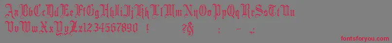 MinsterNo2 Font – Red Fonts on Gray Background