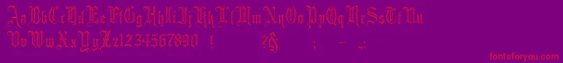 MinsterNo2 Font – Red Fonts on Purple Background