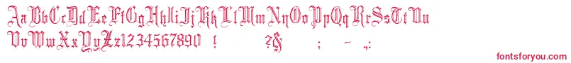 MinsterNo2 Font – Red Fonts on White Background