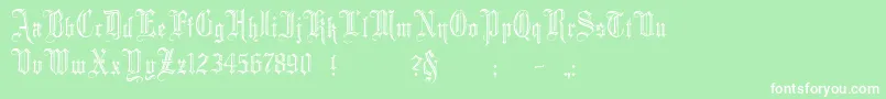 MinsterNo2 Font – White Fonts on Green Background